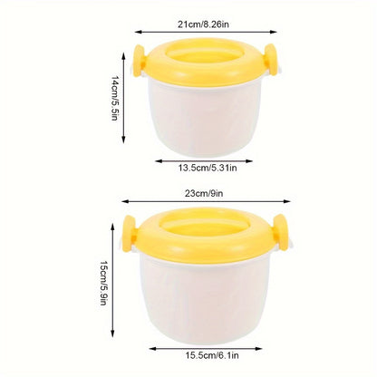 Microwave Rice Cooker and Steamer Pot – Versatile Veggie Cooker, Pasta Maker, Soup and Pressure Pot, Multi-Use Cooking Bowl