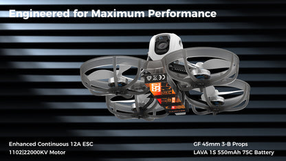 BETAFPV Meteor75 Pro O4 Brushless Whoop Quadcopter – ELRS 2.4G, 1S Matrix 3-in-1 HD FC PNP (No HD VTX) / DJI O4 Version