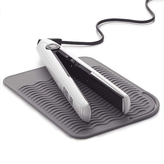 Premium Heat Resistant Silicone Styling Mat - Safeguards Surfaces, Prevents Damage, Organizes Hair Tools | Ideal for Hair Straighteners, Flat Irons, Curling Irons