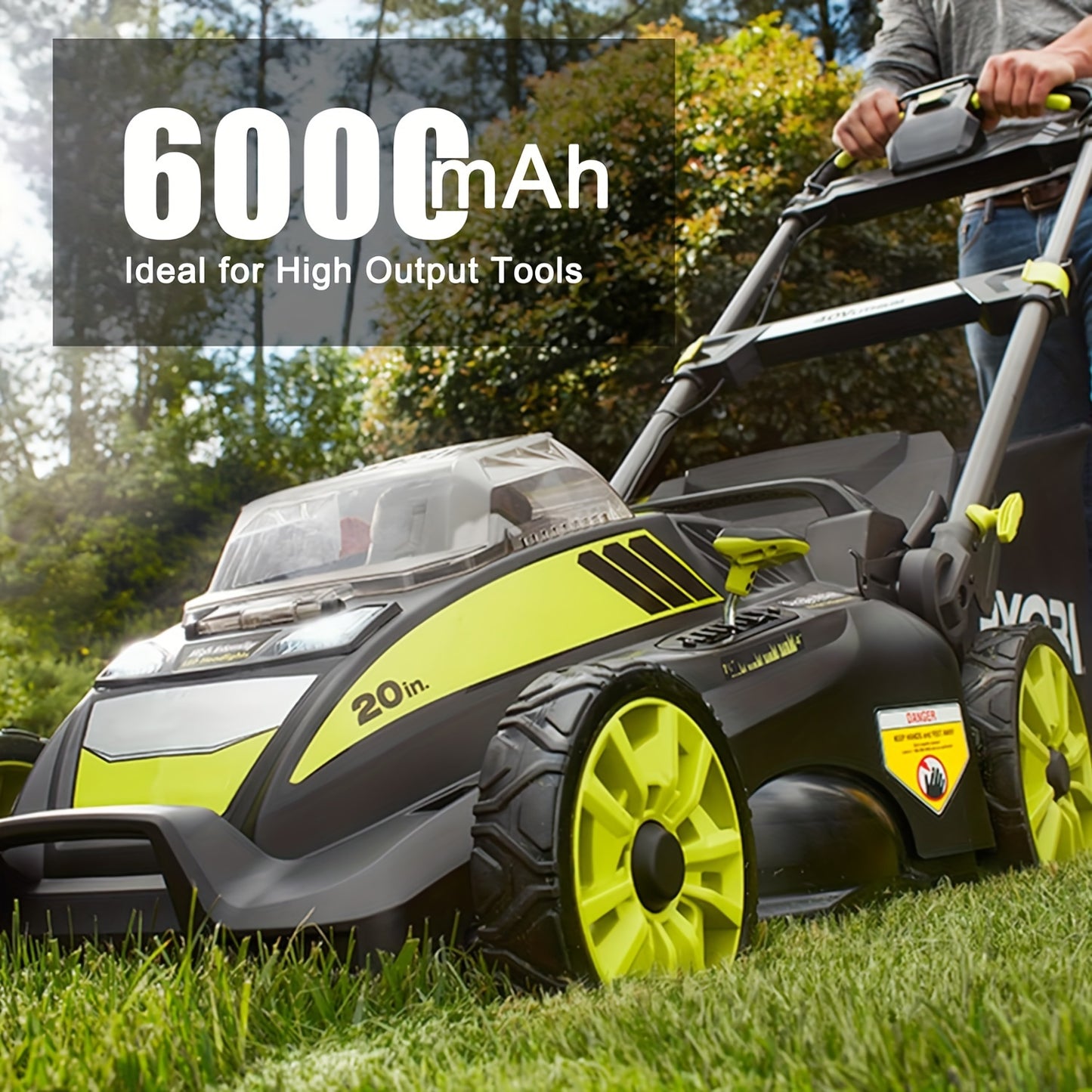 High-Capacity 40V 6.0Ah Lithium Battery Replacement – Compatible with Ryobi 40V Cordless Tools – Long-Lasting, Reliable, Safe Performance