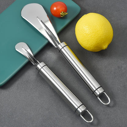 Stainless Steel Orange Peeler with Handle - Citrus Cutter for Oranges, Lemons and Limes, Ideal for Kitchen and Restaurant Use