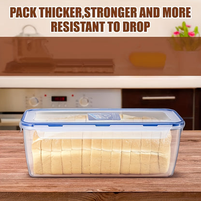 Large Capacity Airtight Food Storage Container – Reusable Flip-Top Bread and Kitchen Organizer Box