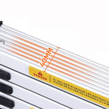DayPlus 3.2-6.2M Telescopic Ladder with Roof Hook Kit – Portable, Heavy Duty Aluminium Multi-Purpose Folding Extendable Ladder