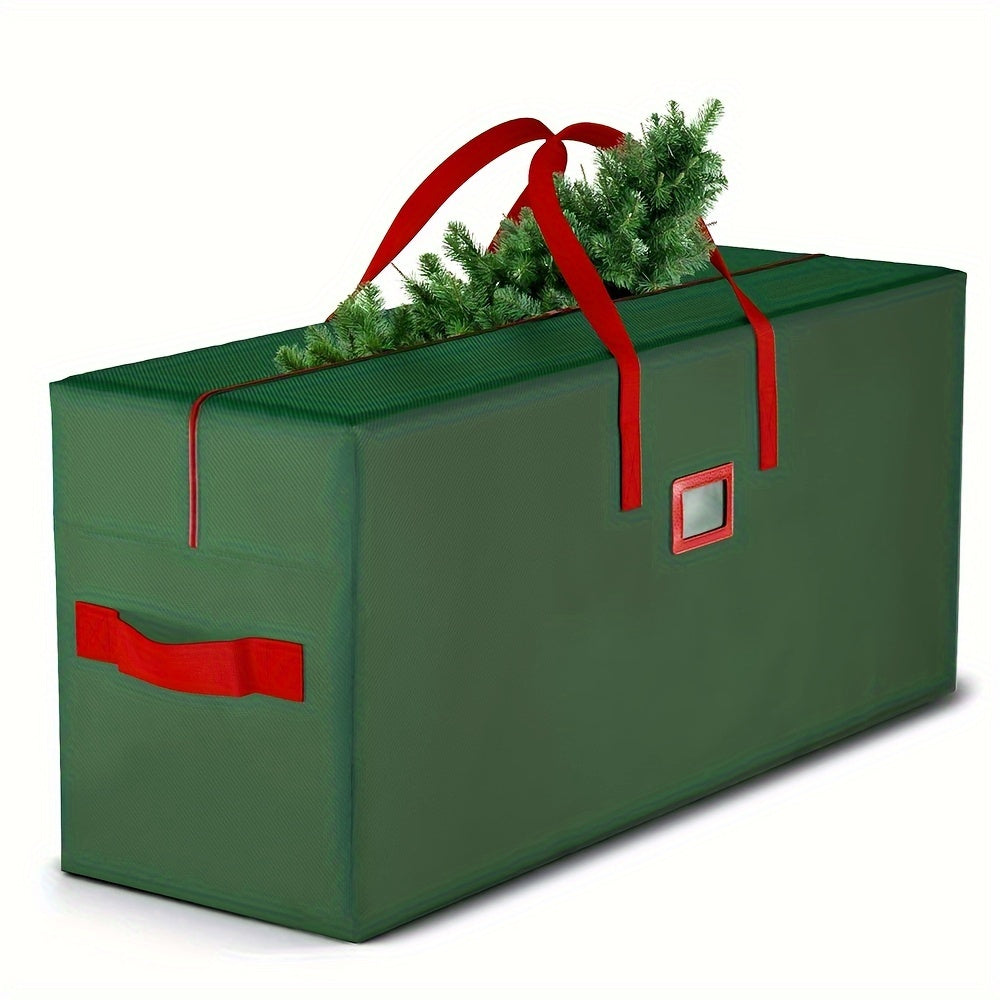 Large Christmas Tree Storage Bag - Waterproof, Heavy-Duty Bag for Detachable Trees up to 9 Feet, Dual Zipper, Durable Handles, 20/30in x 15in x 48/65in, Ideal for Festive Home Organization