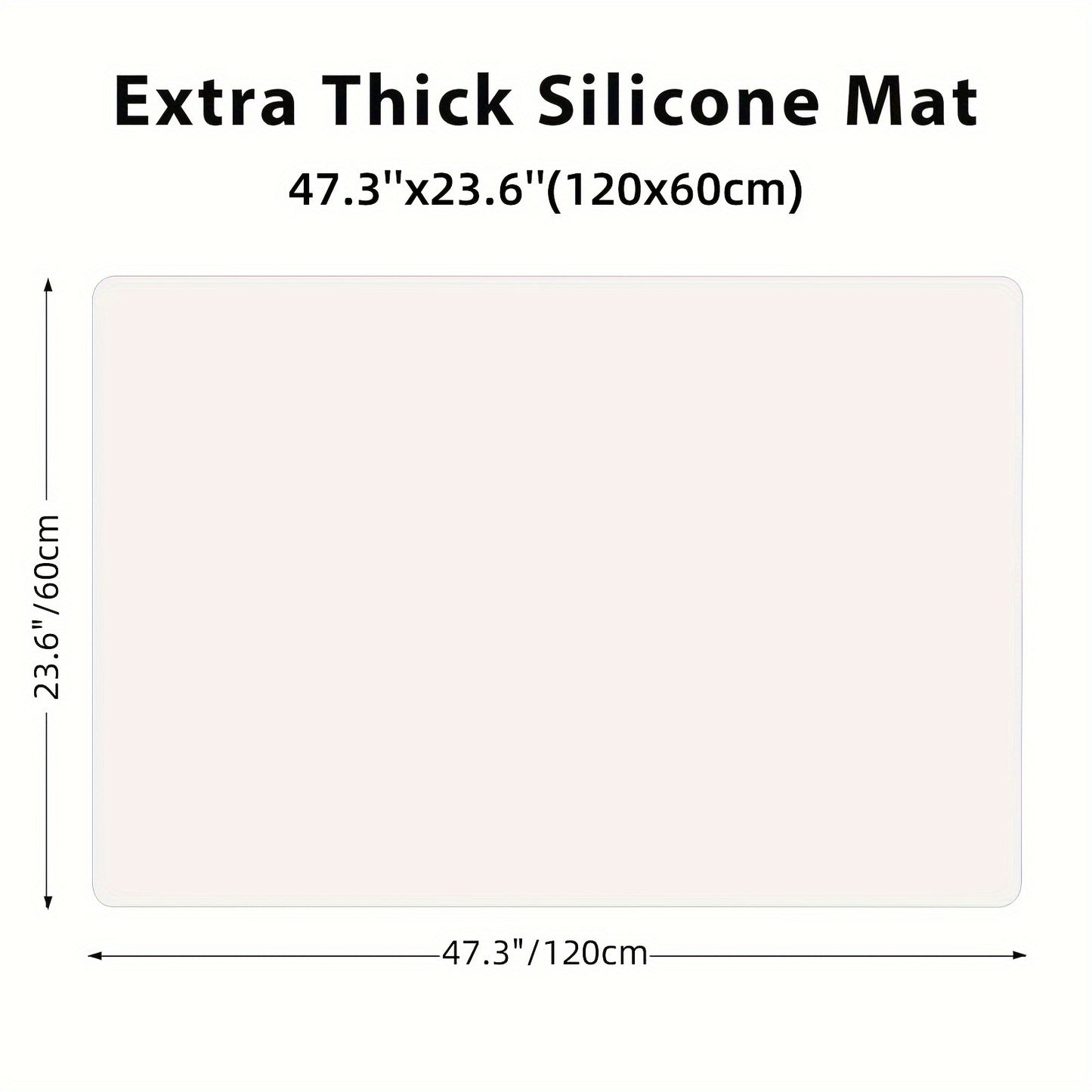 Extra Large Super-Sized Silicone Baking Mat - Heatproof, Easy Clean, Waterproof, Anti-Slip Grip, Durable Table Protector for Pastry, Dining and Desk, Stylish Kitchen Decor