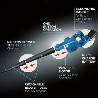 20V High-Capacity Cordless Leaf Blower – Powerful 20 Ah Battery, 2-Speed Control, Lightweight and Compact – Effortless Lawn, Patio, and Garden Cleaning