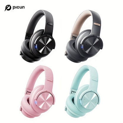 Picun B8 Elite Hi-Fi Wireless Headphones - 120-Hour Battery, 3 EQ Modes, Foldable, Crystal-Clear Mic, Sound Isolation, Type-C Fast Charging
