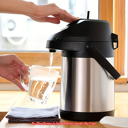 PANCERKA 2.5L Insulated Coffee Pot - Stainless Steel Thermal Beverage Dispenser with Lever Action - Hot & Cold Water, 85oz Large Capacity