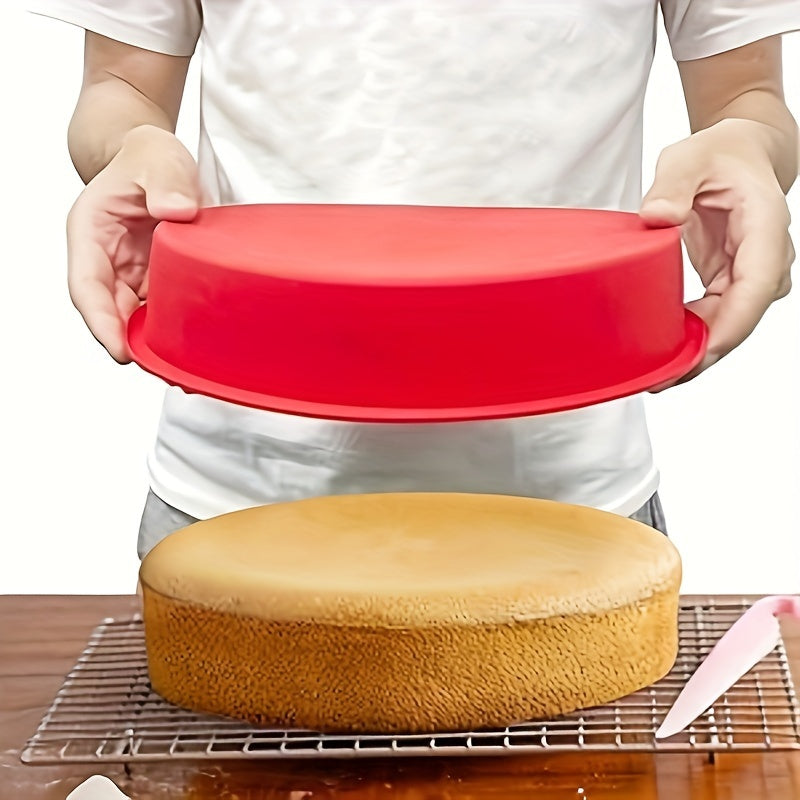 3pcs 8 Inch Round Cake Pans – Silicone Nonstick Baking Molds for Layer Cake, Cheesecake and Chocolate Cake