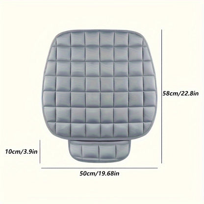 Universal Oval Car Seat Cushion - Breathable Polyester Fiber with Sponge Filling, Anti-Slip, Lightweight & Portable, Hand Washable for All-Season Comfort