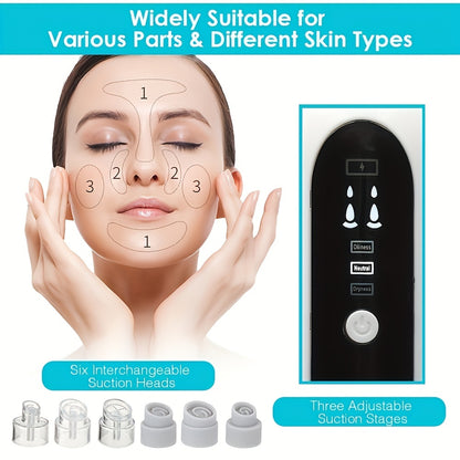 USB Rechargeable Blackhead Extractor - Portable Pore Vacuum for Flawless Skin | Easy Facial Cleansing and Pimple Removal, Long-Lasting