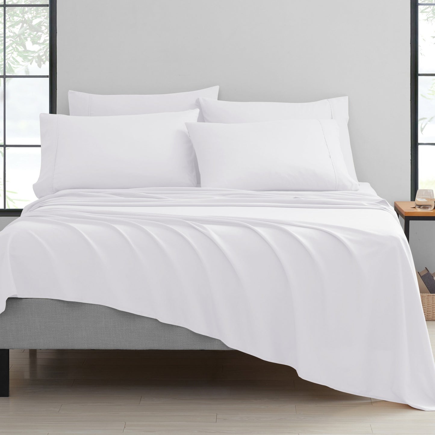 Bamboo 2000 Thread Count 6-Piece Luxury Sheet Set - Organic, Cooling, 16 Inch Deep Pocket, Egyptian Luxury with Bonus Pillowcases - Shrink and Fade Resistant