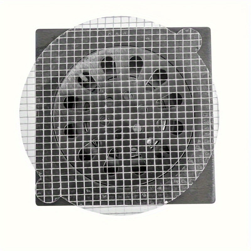 20pcs Shower Drain Hair Catcher Covers - Anti-Clogging Mesh Stickers, Shower Hair Stoppers and Drain Filters