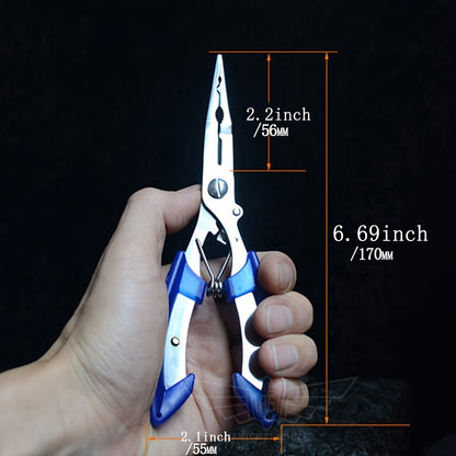 Heavy-Duty Stainless Steel Fishing Pliers – Precision Scissors, Lure Cutter, and Safe Hook Remover – Ultimate Fishing Tool for Outdoor Enthusiasts and Anglers