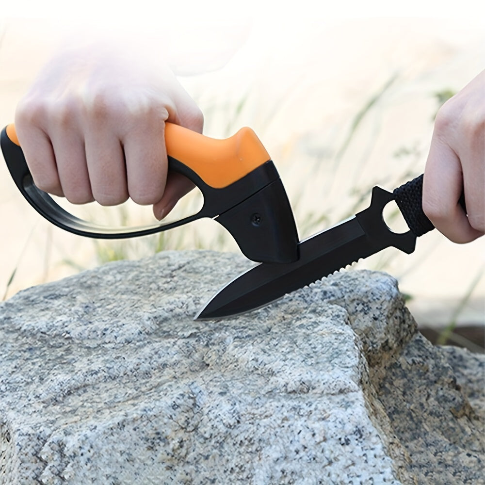 Sharpening Stone for Garden Tools and Knives - Razor Sharp Blades for Outdoor and Kitchen Use
