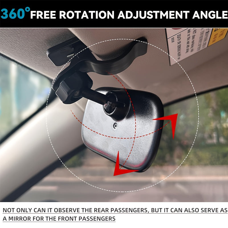 Car Rear View Mirror – Adjustable Wide Angle Convex Interior Mirror for Backseat Cars, SUVs, and Trucks, Essential Car Accessory