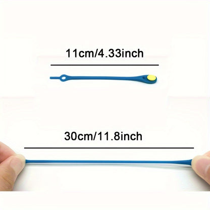 24pcs No-Tie Silicone Shoelaces – Colorful Elastic Laces for Sneakers
