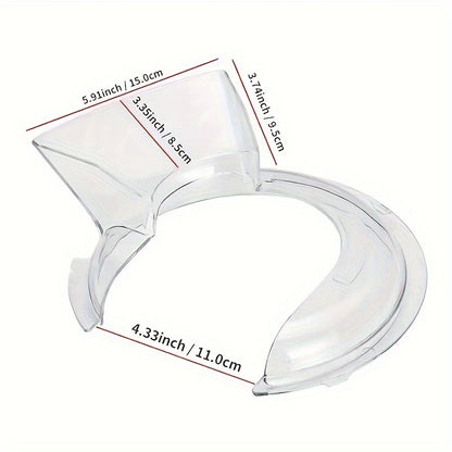 Tipping Cover for KitchenAid 4.5 and 5 Quart Tilt-Head Mixing Bowls – Compatible with KN1PS – Transparent Cover for Polished or Brushed Stainless Steel Bowls