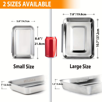 Stainless Steel Breading Pan Set – Heavy-Duty, Oven-Safe for Meat Marinating & Baking, Perfect for Holidays (Halloween, Christmas, Easter, Thanksgiving, Mother’s Day)