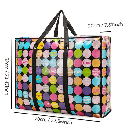 Large Capacity Hanging Storage Bag – Waterproof with Zippers and Reinforced Handle – Ideal for Moving, Packaging, and Student  Back to School