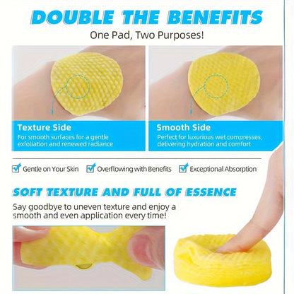 40 Pcs Natural Kojic Acid & Turmeric Cleansing Pads - Gentle, Non-Irritating, 100% Natural Ingredients | Deep Cleansing, Lemon Scented, Alcohol-Free, Suitable for All Skin Types and Genders