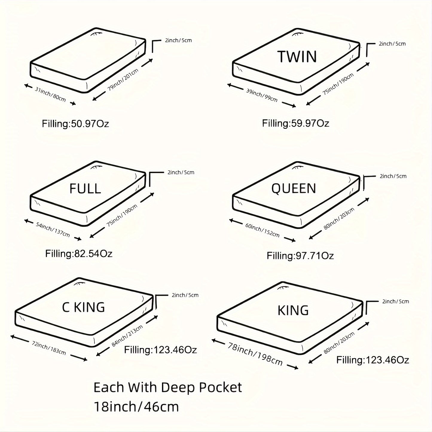 2 Inch Mattress Topper for Back Pain – Extra Thick Plush Pillowtop Pad, Soft with Elastic Deep Pocket and Overfilled Down Alternative Filling