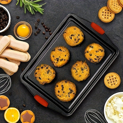 Premium Carbon Steel Baking Sheet Set – Non-Stick Cookie Sheet & Grilling Tray, Oven Accessories for Baking and Cooking (1pc/1 set)