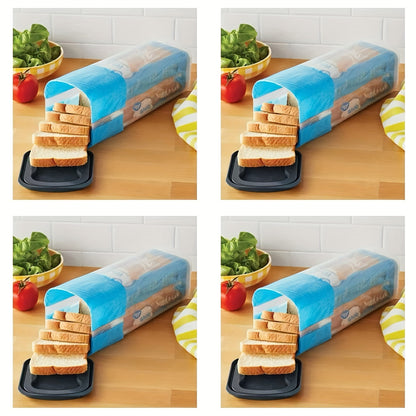 Fresh Keeper Bread Box - Airtight Plastic Storage Container to Keep Bread Fresh Longer, Compact Size for Kitchen Countertop