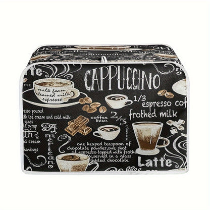 Coffee Pattern 2 Slice Toaster Cover - Dust Proof Kitchen Appliance Cover with Anti-Fingerprint Protection - Perfect Gift for Women