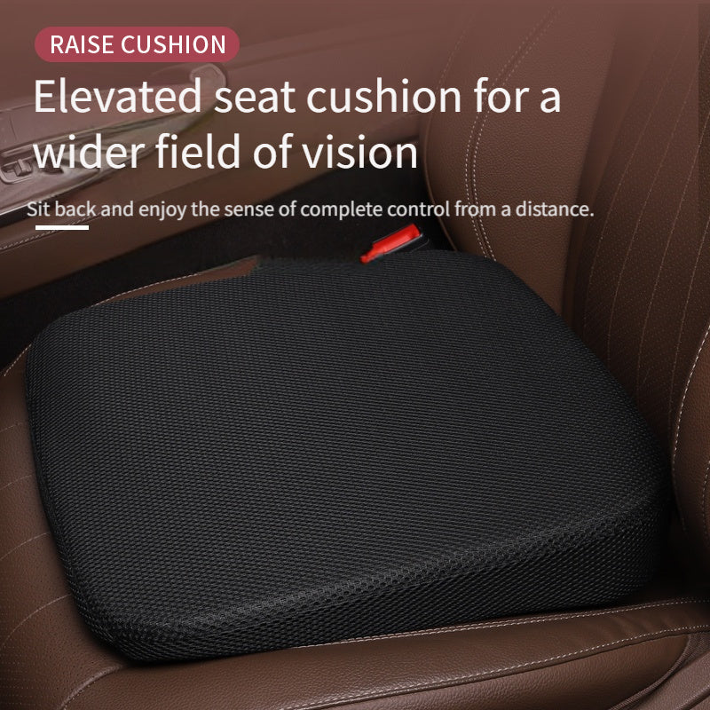 Thickened Car Seat Cushion with Angled Design for Short Stature - Boost Driving Comfort, Easy Care and Perfect Fit