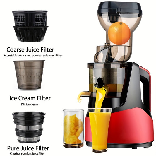 Multi-Texture Slow Juicer - Cold Press Masticating Technology for High-Yield Efficiency - Perfect for Healthy Homemade Juices