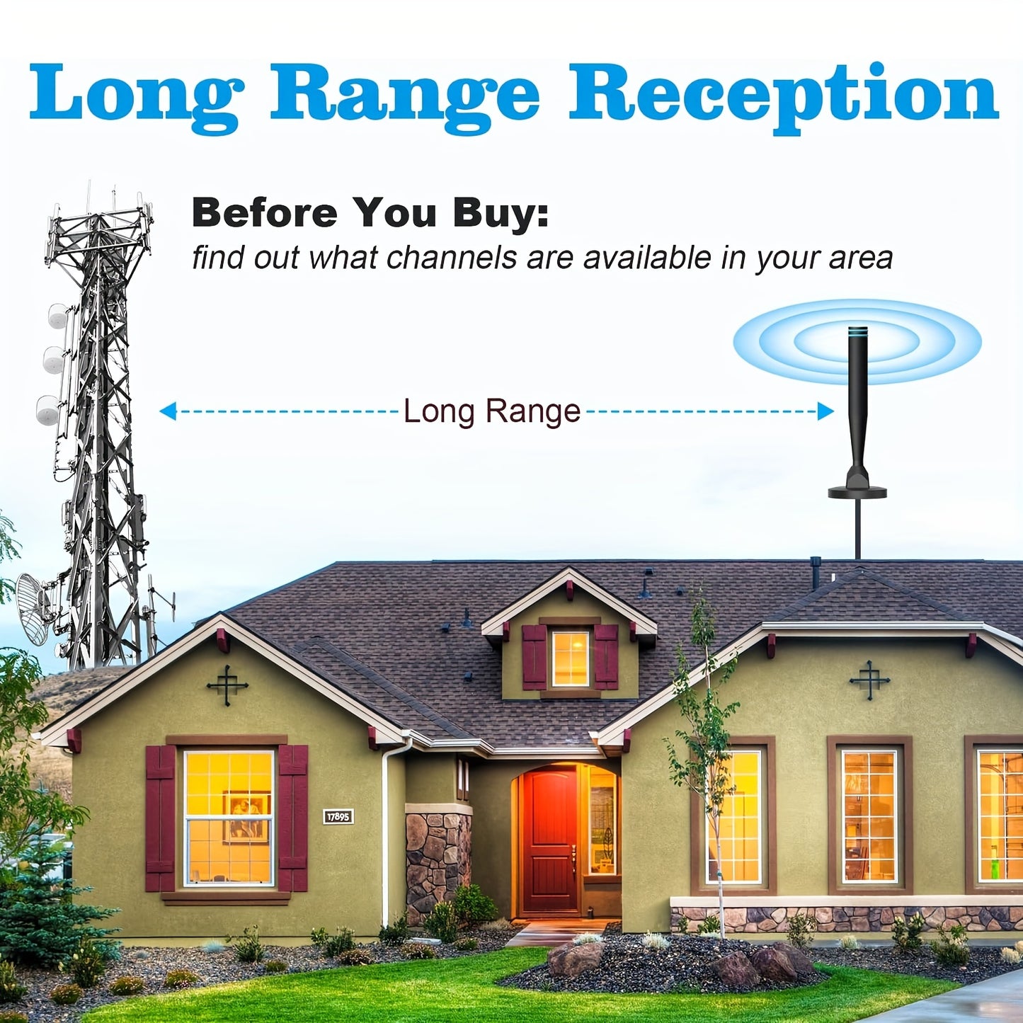 2024 Latest HD Digital TV Antenna - Indoor/Outdoor with Powerful Magnetic Mount, 360° Reception - Supports 4K and 1080p Local Channels