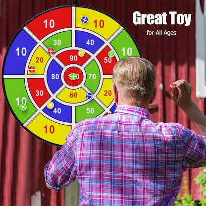 29" Large Dart Board with Sticky Balls - Indoor & Outdoor Fun Party Game Toys, Perfect Birthday Gift for Boys & Girls
