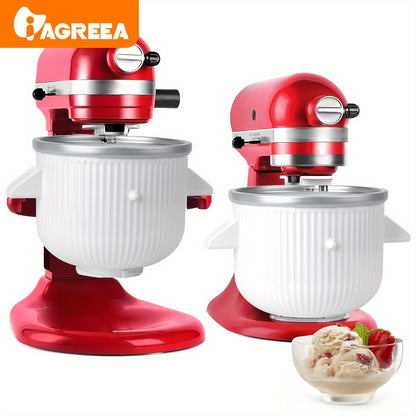 Ice Cream Attachments for Kitchenaid Stand Mixer – Frozen Yogurt, Ice Cream and Sorbet Maker Bowl – Fits 4.5QT & 6QT Mixers