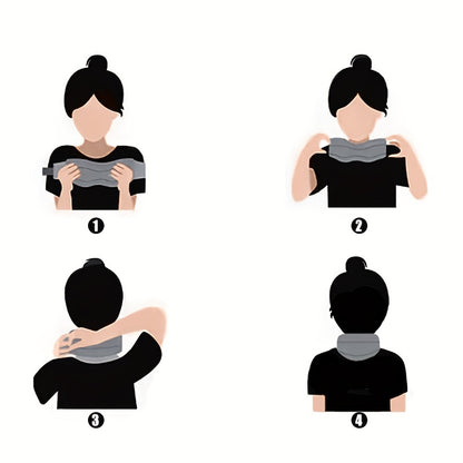 Adjustable Soft Foam Cervical Collar – Universal Neck Support Brace, Memory Foam Filling, Cotton Blend Cover, V-Shaped Chin Support, Sleep Aid for Men and Women