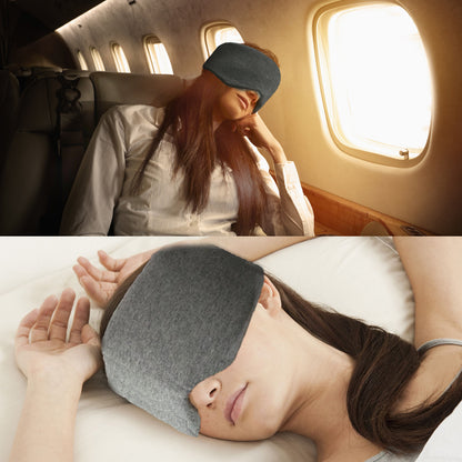 Luxury Oversized Cotton Eye Mask – Adjustable Comfort Sleep Blindfold with Nose Pad, Soft, Reusable, Ideal for Total Darkness and Uninterrupted Rest