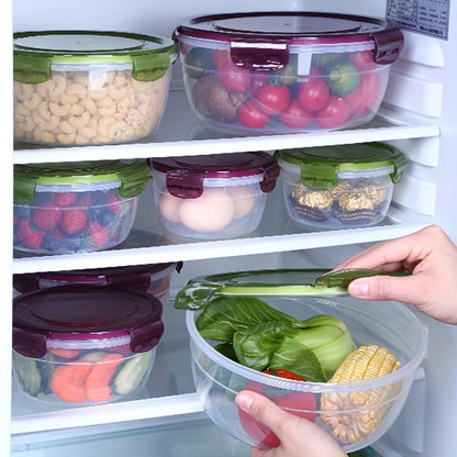 4 Piece Large Capacity Transparent Plastic Refrigerator Storage Boxes – Airtight, Stackable, Space-Saving Containers for Fruits, Vegetables, Meat, Eggs, Dumplings – Easy Clean, Fresh Preservation