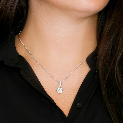 2 Piece Set 925 Sterling Silver Moissanite Pendant Necklace & Ring Earrings - Elegant Fashion Accessories, Perfect Daughter's Birthday, Christmas & Party Gift
