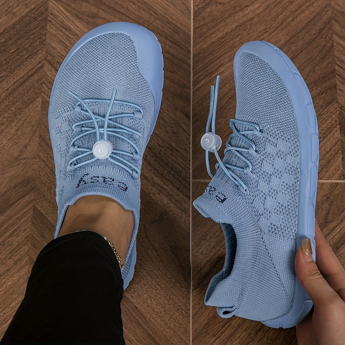 Women's Wide Toe Box Knit Sneakers: Comfortable Casual Walking Shoes