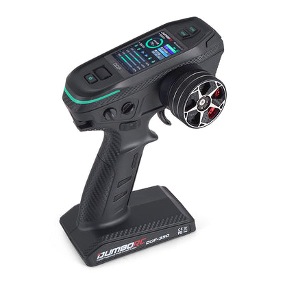 DUMBORC 2.4G 10CH Digital Radio Remote Controller – DDF-350 Transmitter with Receiver for RC Car, Boat, Tank, LCD FHSS System