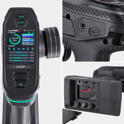 DUMBORC 2.4G 10CH Digital Radio Remote Controller – DDF-350 Transmitter with Receiver for RC Car, Boat, Tank, LCD FHSS System