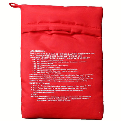 2pcs Quick Cook Microwave Potato Bag – Washable Cotton/Polyester Fiber Baked Potato Cooker Pouch for Fast Cooking