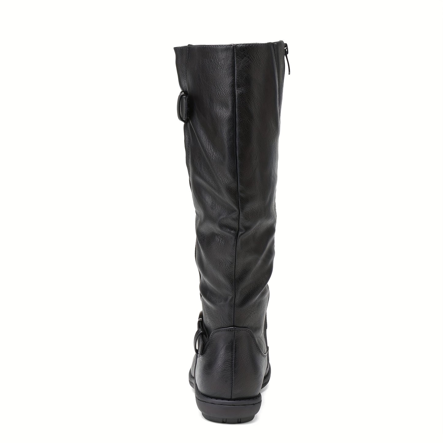 Women's Wide Calf Knee High Boots - Faux Fur-Lined Autumn & Winter Boots, Durable & Comfortable Knee-Length Style