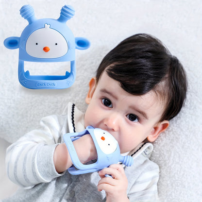 Silicone Baby Teething Toy - Never Drop Design, BPA Free, Rattling Teether for Infants 6-12 Months, Available in 1/2 Pack