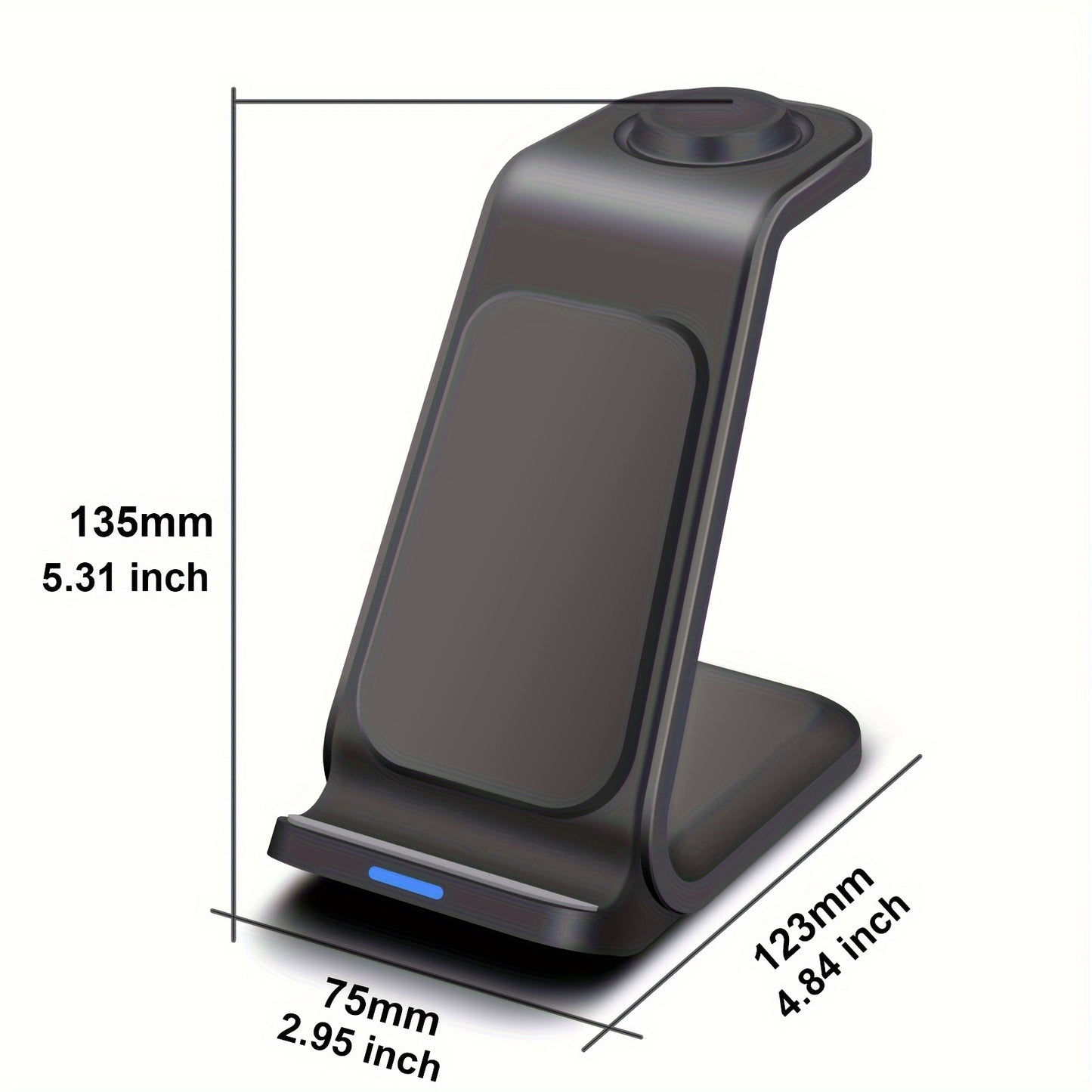 3 in 1 Wireless Charging Station for Samsung – Portable Charger for S24 Ultra/S24/S24+/S23 Ultra/S23/S22 Ultra/S22/S21/Note 20, Galaxy Watch 6/6 Classic/5/5 Pro/4 and Galaxy Buds 2 Pro