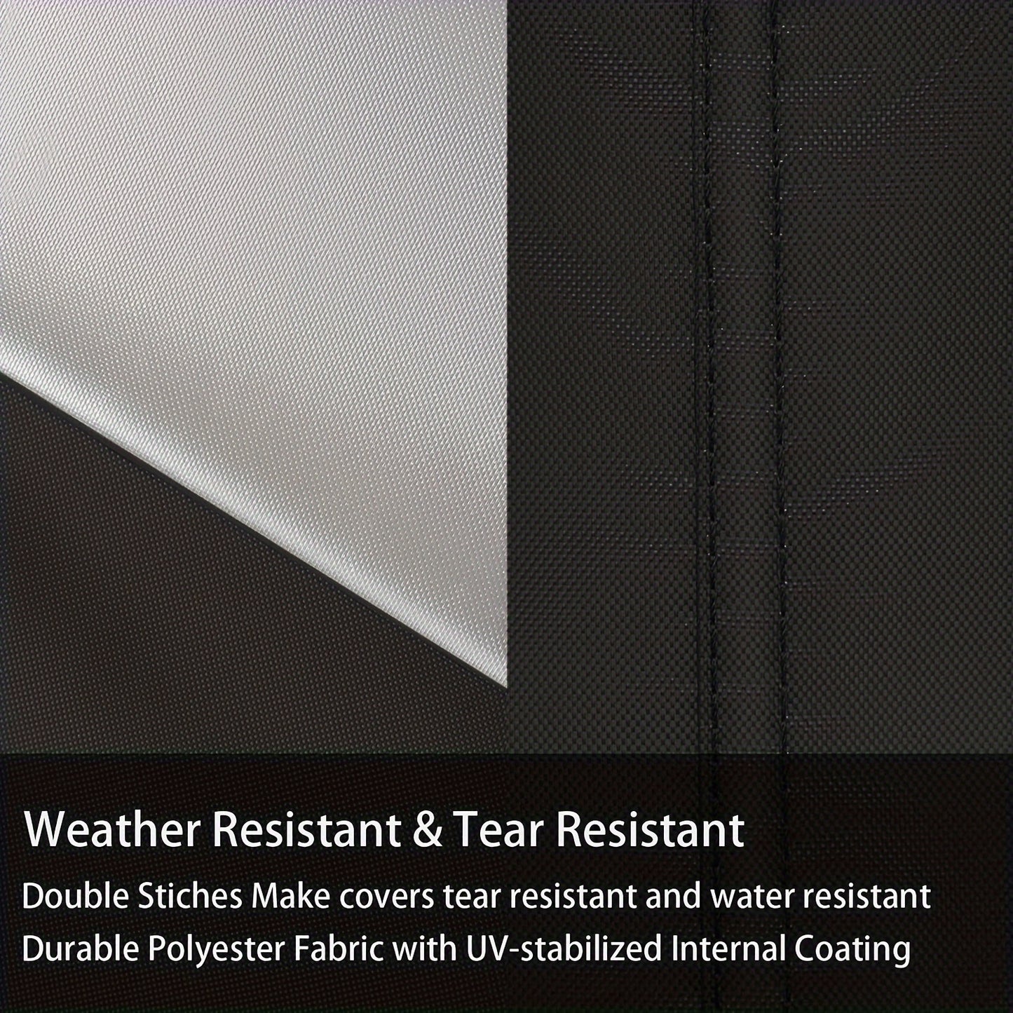 4 Piece Ultimate Waterproof Patio Furniture Cover Set – Durable Windproof Covers with Buckle Strap and Adjustable Drawstring for Sofa, Chairs, Coffee Table, Outdoor Living Room and Balcony Protection