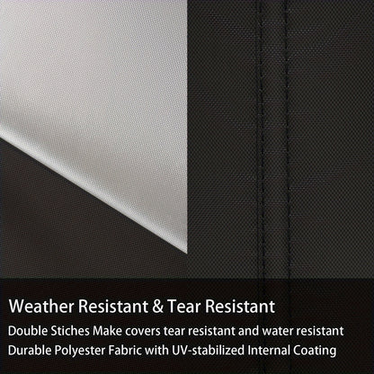 4 Piece Ultimate Waterproof Patio Furniture Cover Set – Durable Windproof Covers with Buckle Strap and Adjustable Drawstring for Sofa, Chairs, Coffee Table, Outdoor Living Room and Balcony Protection