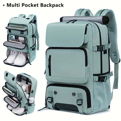 Multi-Functional Large Capacity Backpack – For Men & Women, Hiking and Camping – Outdoor Knapsack with Shoes Compartment and USB Charging Port – Ideal for Business, Laptop, College – Perfect Gifts