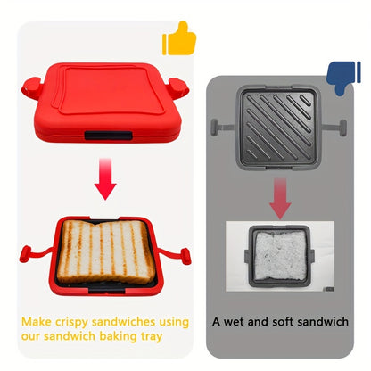 Universal Microwave Crisper Pan – Non-Stick Aluminum Cookware for Crispy Breads, Bacon, Chicken Wings and More
