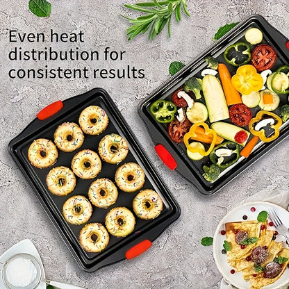 Premium Carbon Steel Baking Sheet Set – Non-Stick Cookie Sheet & Grilling Tray, Oven Accessories for Baking and Cooking (1pc/1 set)